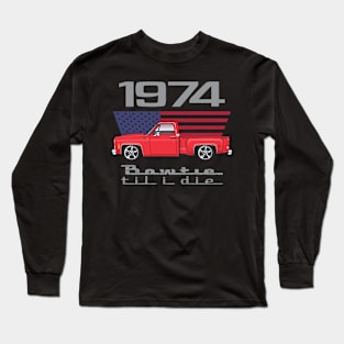 1974-Crimson Red Long Sleeve T-Shirt